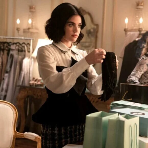 Maje Jisido Faux Leather Detail Tweed Mini Skirt ASO Katy Keene - Picture 11 of 11